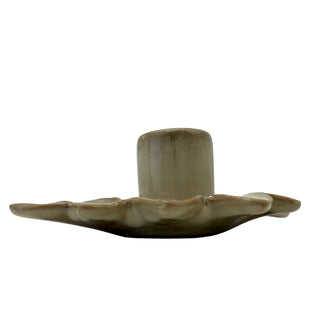 Candle Holder Oak Leaf - Beige