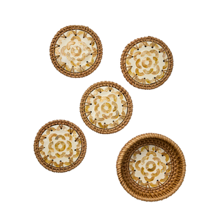 Coasters Sunny Yellow Set of 4