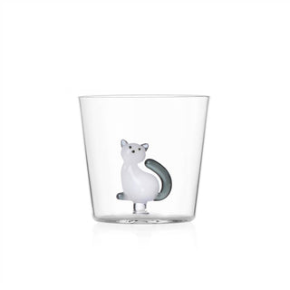Tabby Cat Tumbler Sitting Cat Grey 
