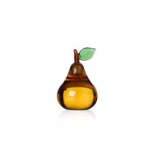 Fruits &amp; Flowers paperweight pear amber