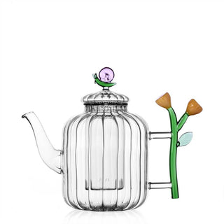 Botanica Teapot, Snail and Amber Flower