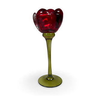 Candlestick Rose Red L