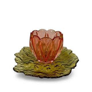 Candle lantern Nymphaea Orange