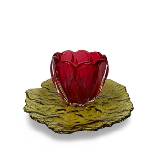 Candle Lantern Nymphaea Red