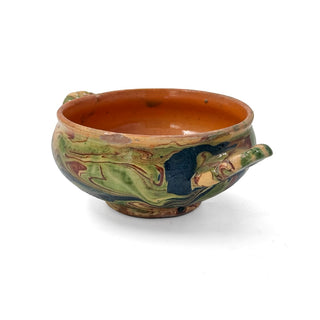 Clay bowl Jaspé decoration