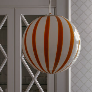 Murano Klotlampa 40cm Senapsgul Stripe