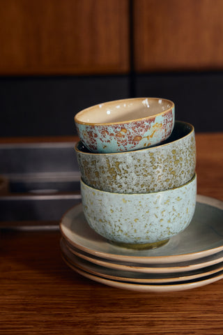 70s ceramics: Noodle Bowl, Verdigris