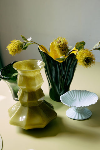 Vas Glas Silhouette, Grön