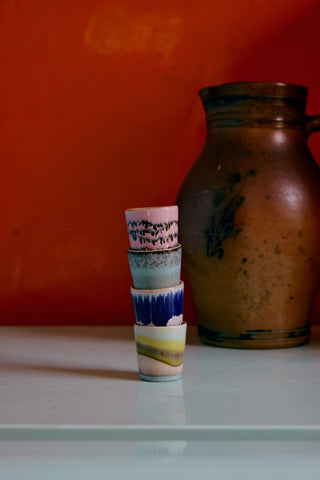 70s ceramics: Egg Cups Vibrance (set om 4)