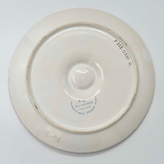 Oyster plate Quimper 60s Pink
