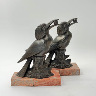 Bookends Art Deco Toucans 1930s