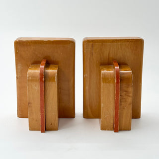 Bookends Art Deco Wood
