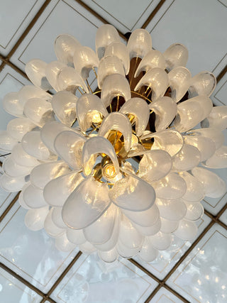 Vintage Murano Chandelier La Murrina Lattimo White ø80cm