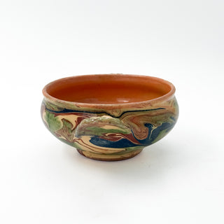 Clay bowl Jaspé decoration