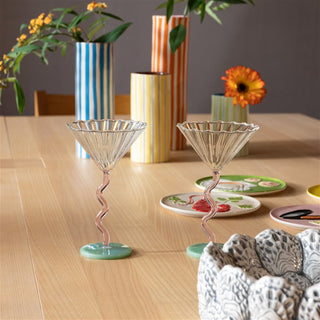 Cocktail glass Curve Pink (Set of 2)