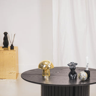 Sculpture Mushroom Disco Gold