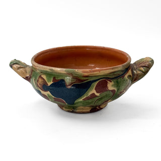 Clay bowl Jaspé decoration