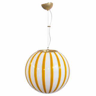 Murano Klotlampa 40cm Senapsgul Stripe