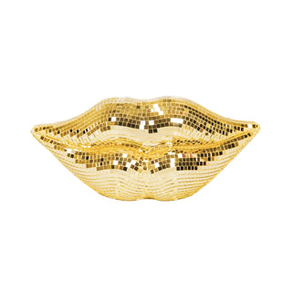 Sculpture Lips Disco Gold