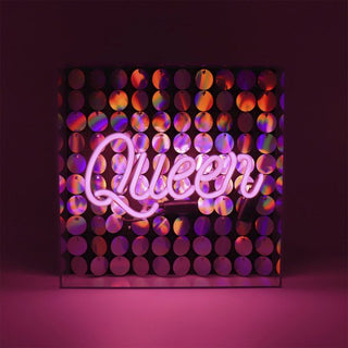 Neonlampa Box 'Queen' Paljetter