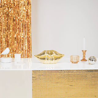 Sculpture Lips Disco Gold