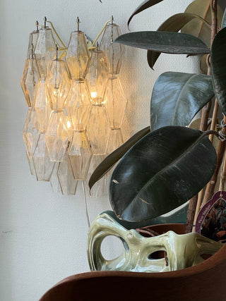 Pair of Poliedri Wall Lamps by Carlo Scarpa 1960s