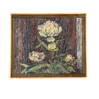 Leoo Verde 'White Peony' Oil on Canvas 1949