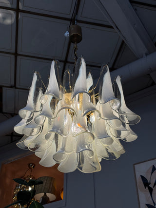 Vintage Murano Takkrona La Murrina Lattimo Vit