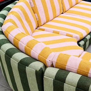 Modular sofa Playboy DUX 1970s Reupholstered in Muru Stripe
