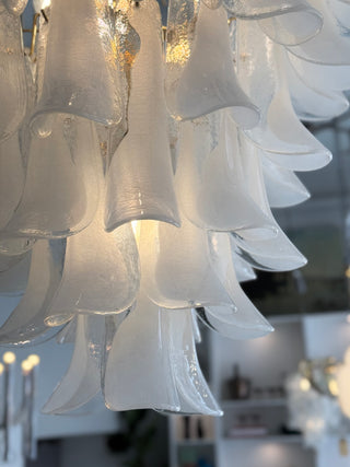 Vintage Murano Chandelier La Murrina Lattimo White ø80cm