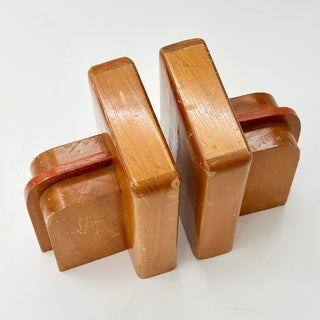Bookends Art Deco Wood