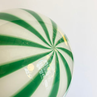 Murano Globe Lamp Small Green Stripe