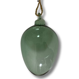 Hanging Glass Egg Green L