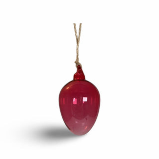 Hängande Glasägg Rosa/Röd L