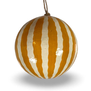 Handpainted Christmas Bauble Bell Ocra