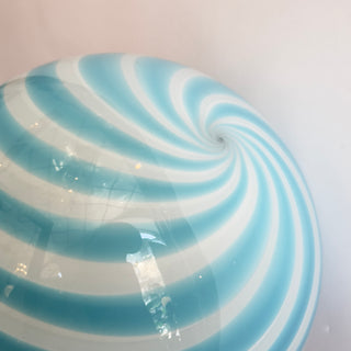 Murano Klotlampa 20cm Ljusblå Swirl