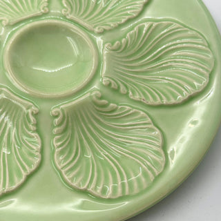 Oyster plate Proceram circa 1950s (Aubagne, FR) Mint green