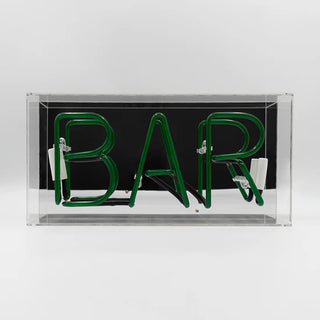 Neonlampa Box 'Bar' Grön