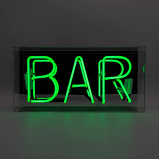 Neonlampa Box 'Bar' Grön