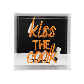 Neonlampa Box 'Kiss the Cook' Orange