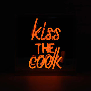 Neonlampa Box 'Kiss the Cook' Orange