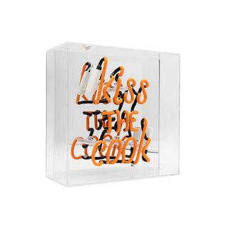 Neonlampa Box 'Kiss the Cook' Orange