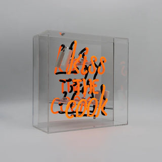 Neonlampa Box 'Kiss the Cook' Orange