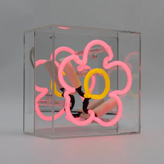 Neonlampa Box Mini 'Daisy' Rosa