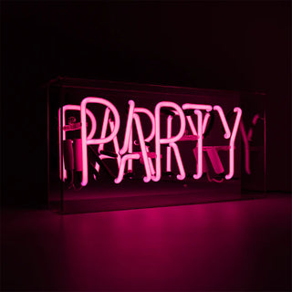Neon Lamp Box 'Party' Pink