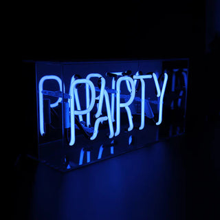 Neonlampa Box 'Party' Blå