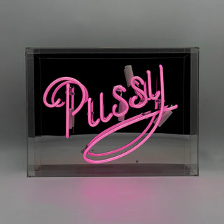 Neonlampa Box 'Pussy' Rosa