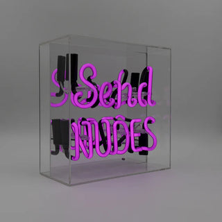 Neonlampa Box 'Send Nudes' Lila