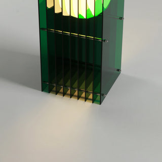 Bordslampa LỚP Rectangular S Grön