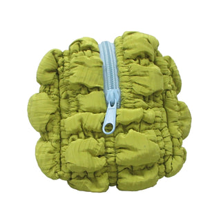 Makeup Bag Quilted Lime Green